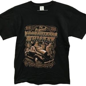 🛍 The Original Moonshiner Whiskey T Shirt Black Sz L  New Keya